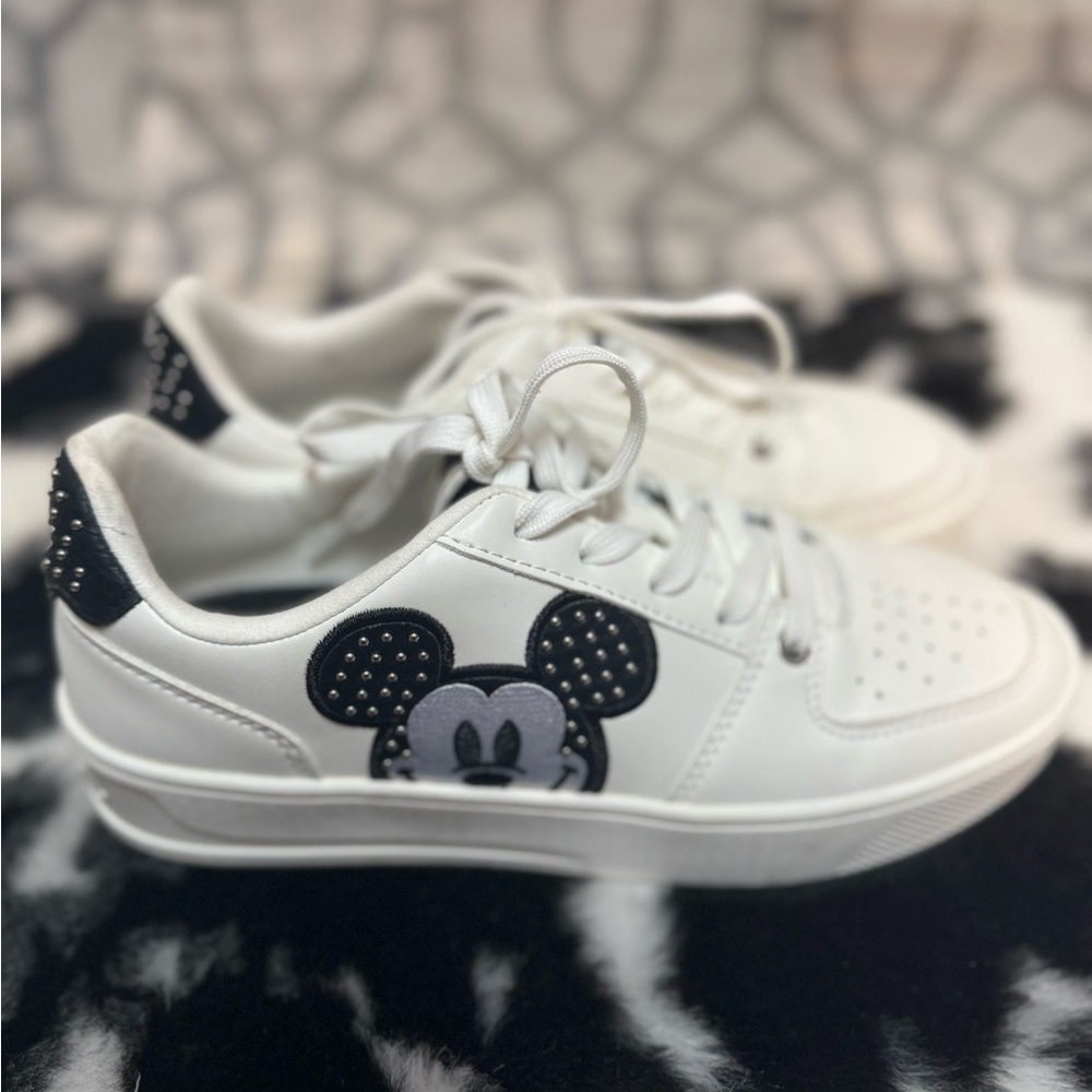 Desigual Disney Mickey Mouse White and Black Sneakers